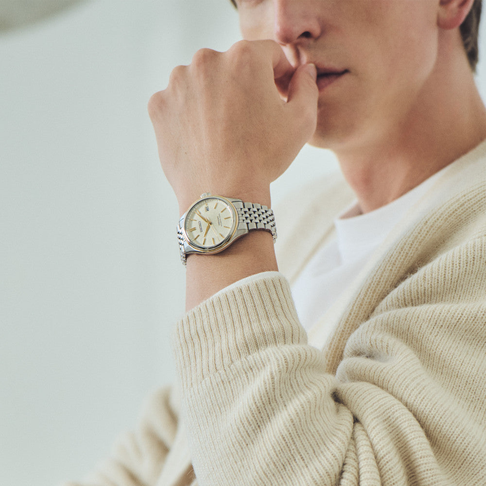 Presage Classic Automatico Beige Acciaio-Orologi-SEIKO-Gioielleria Granarelli