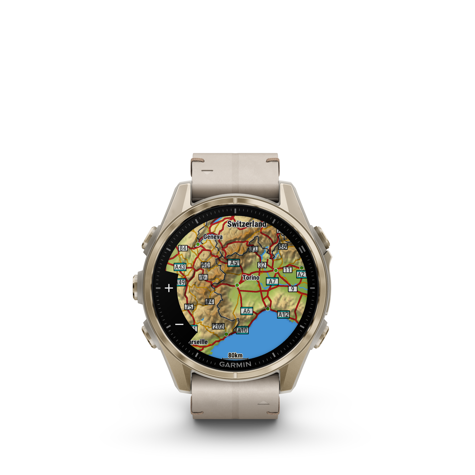 fēnix® 8 - 43 mm, AMOLED Soft Gold-Orologi-GARMIN-Gioielleria Granarelli