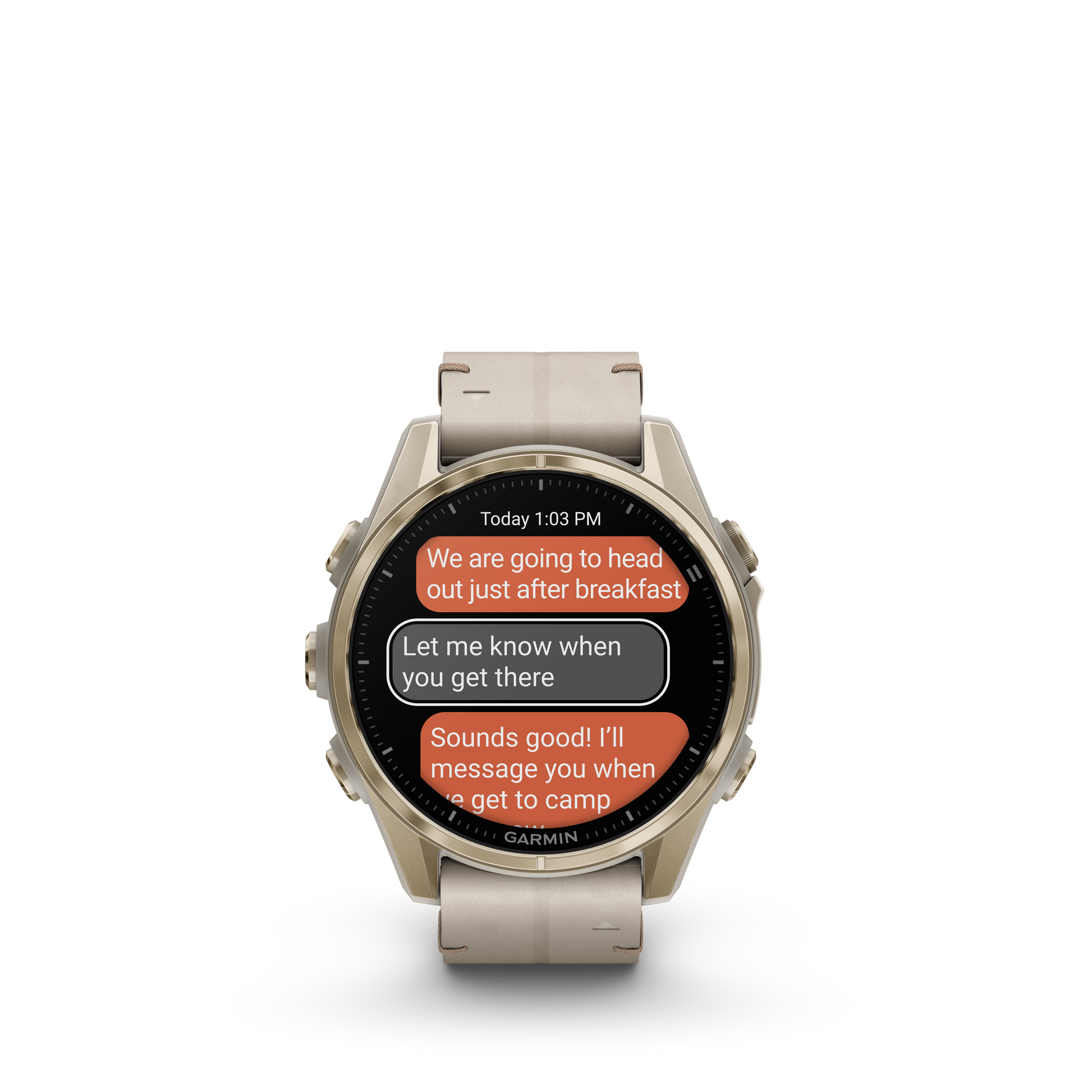 fēnix® 8 - 43 mm, AMOLED Soft Gold-Orologi-GARMIN-Gioielleria Granarelli
