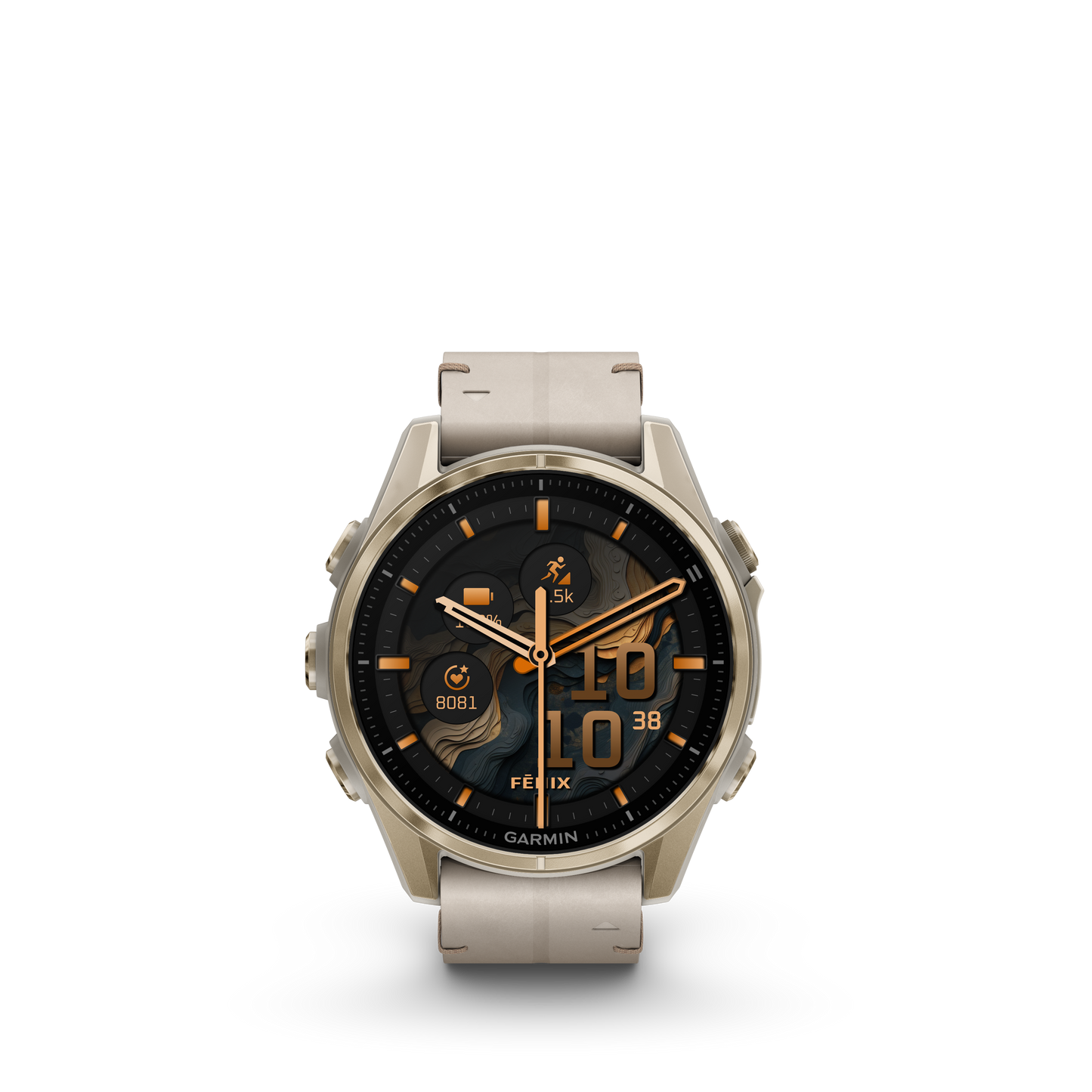 fēnix® 8 - 43 mm, AMOLED Soft Gold-Orologi-GARMIN-Gioielleria Granarelli