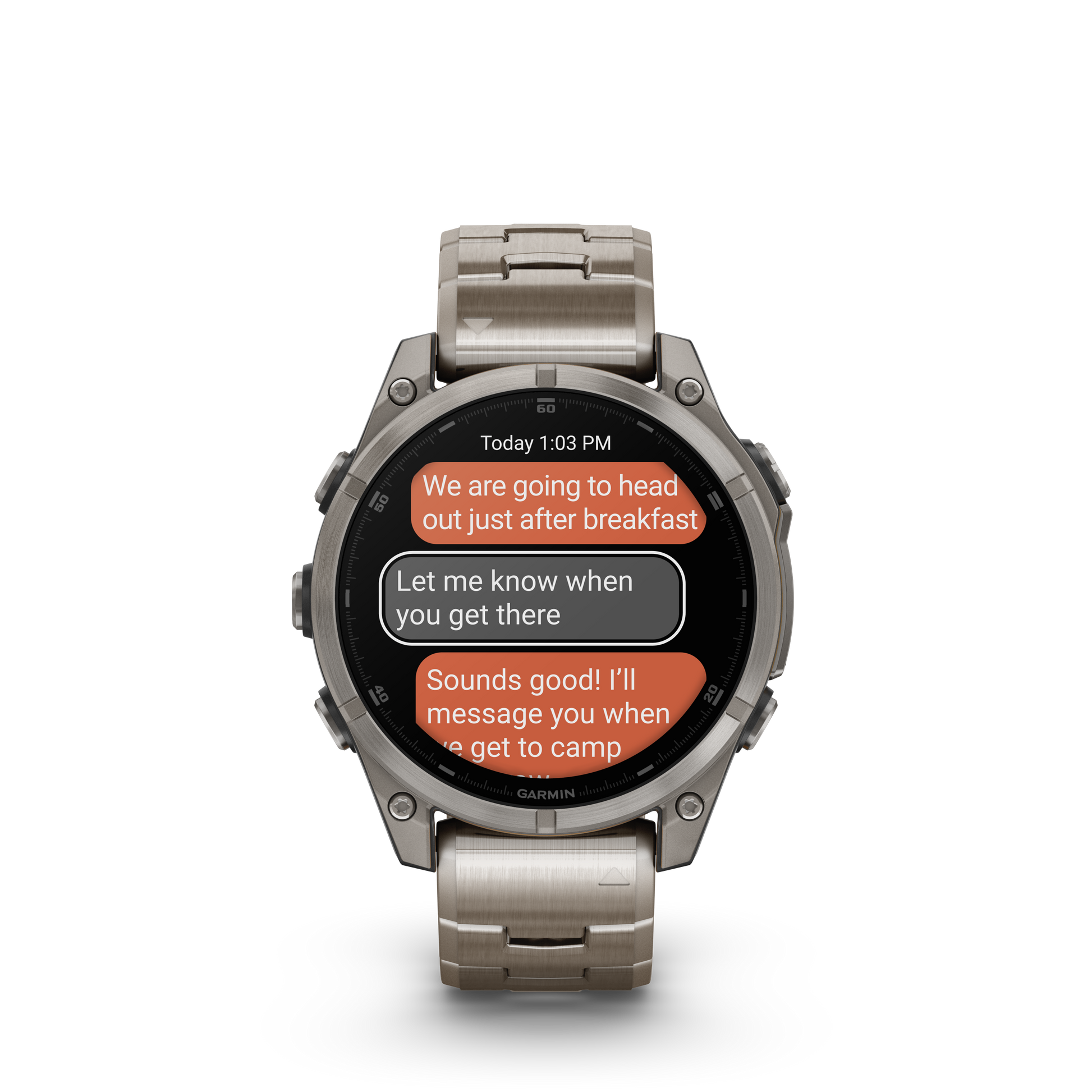 fēnix® 8 - 47 mm, AMOLED Bracciale Titanio-Orologi-GARMIN-Gioielleria Granarelli