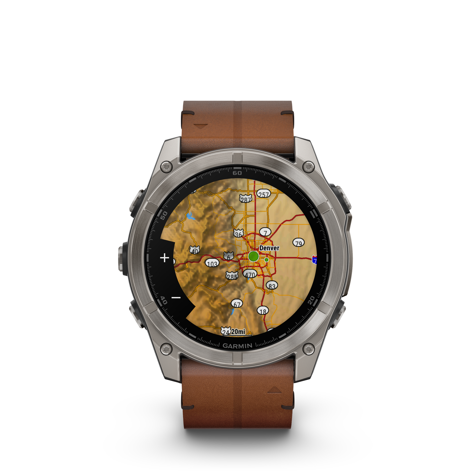 fēnix® 8 - 51 mm, AMOLED Titanio con cinturino in pelle-Orologi-GARMIN-Gioielleria Granarelli