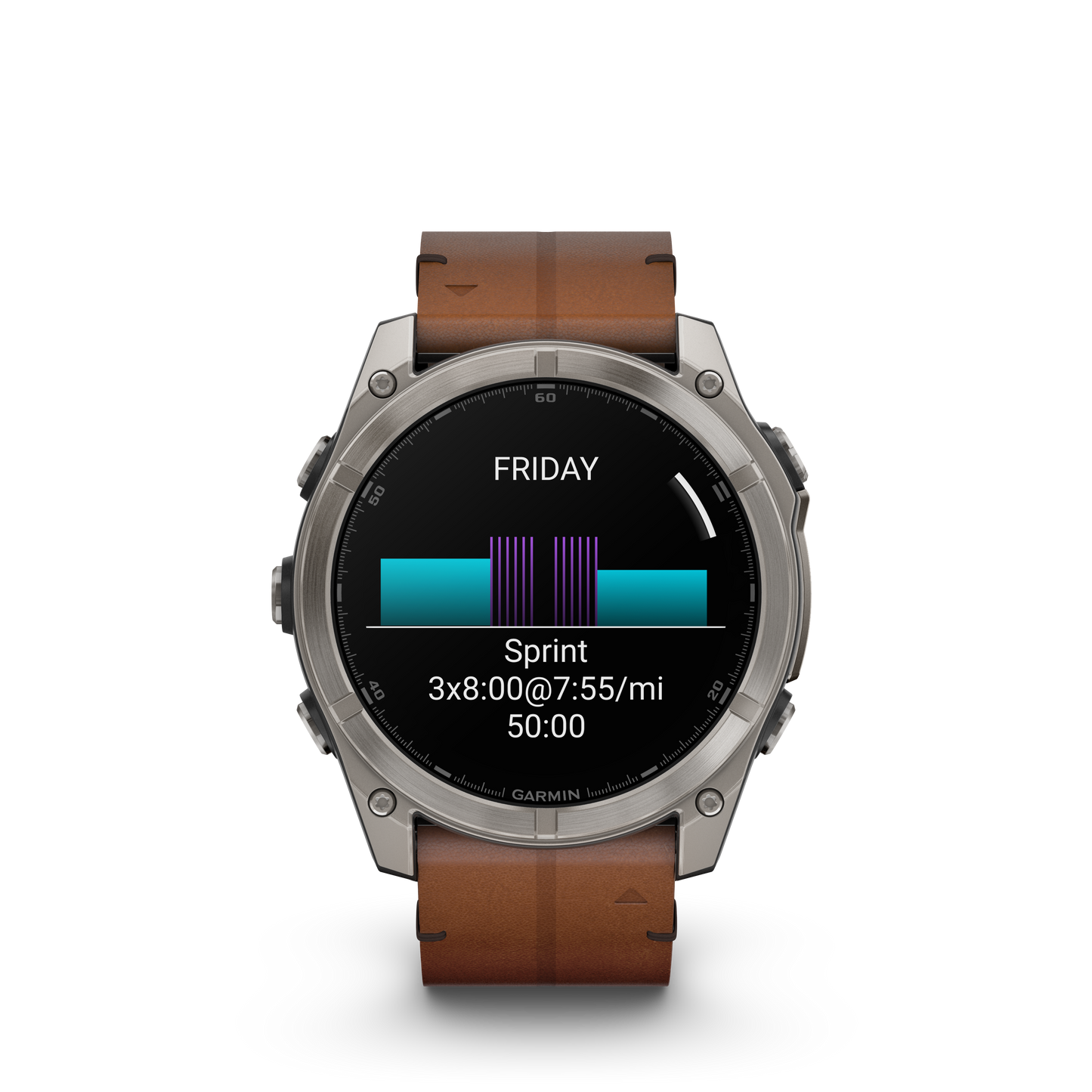 fēnix® 8 - 51 mm, AMOLED Titanio con cinturino in pelle-Orologi-GARMIN-Gioielleria Granarelli