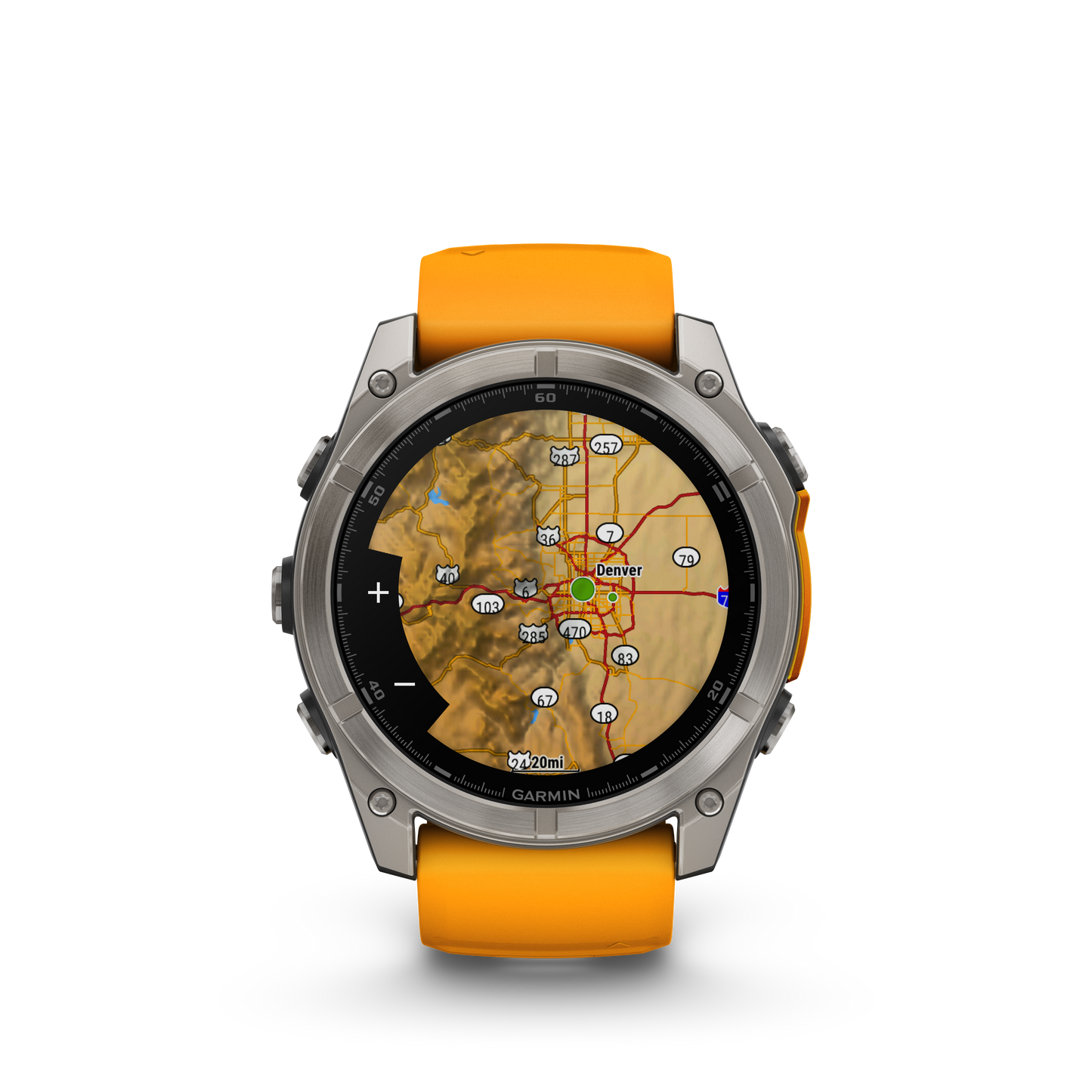 fēnix® 8 - 51 mm, AMOLED Titanium & Spark Orange-Orologi-GARMIN-Gioielleria Granarelli