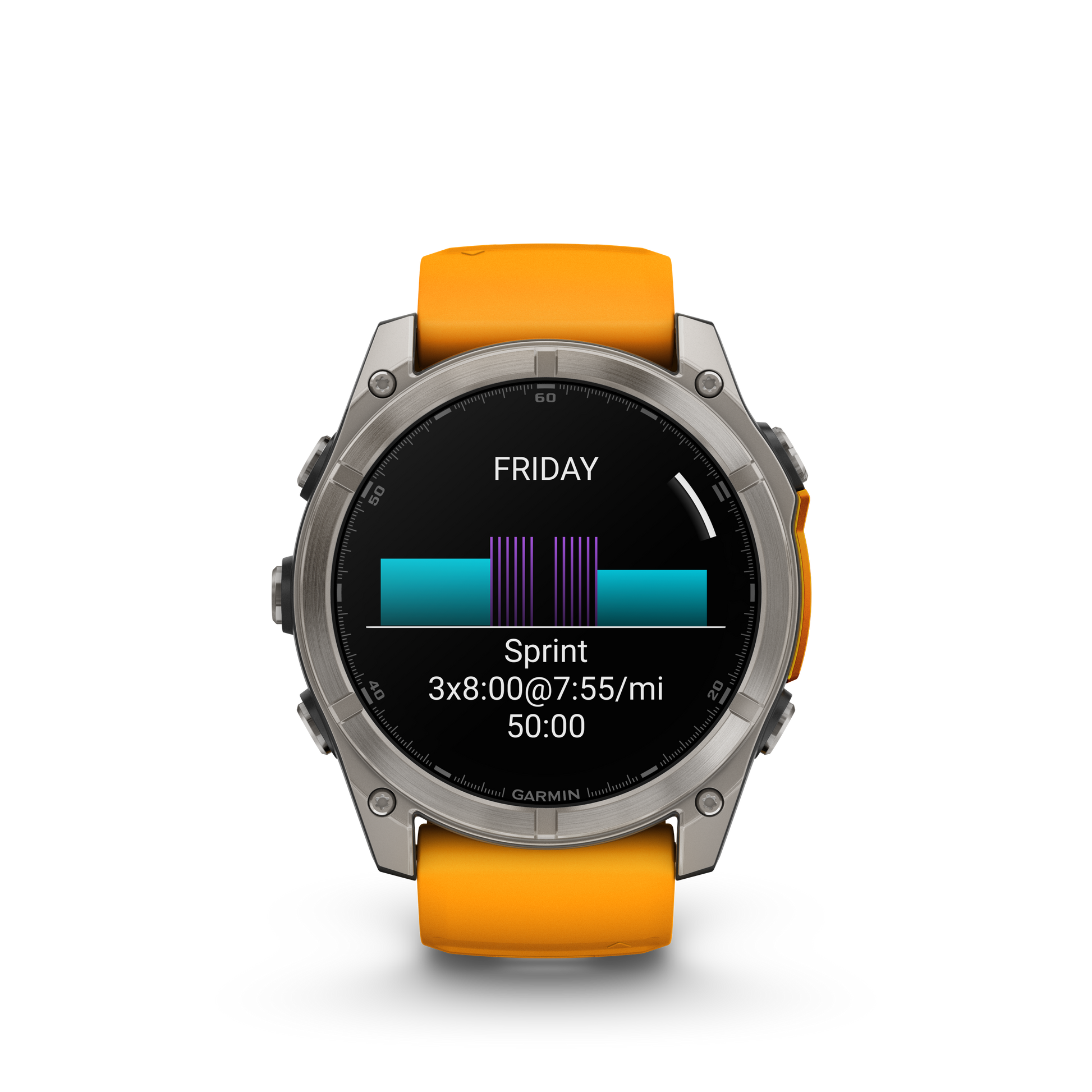 fēnix® 8 - 51 mm, AMOLED Titanium & Spark Orange-Orologi-GARMIN-Gioielleria Granarelli