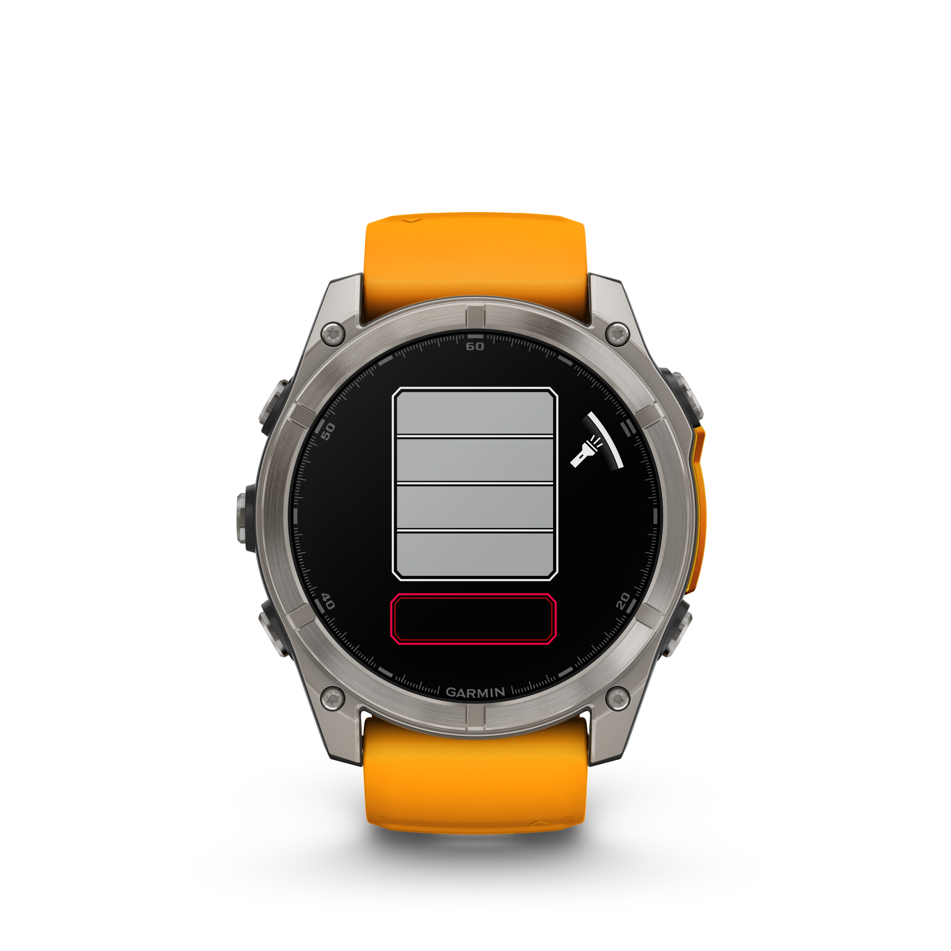 fēnix® 8 - 51 mm, AMOLED Titanium & Spark Orange-Orologi-GARMIN-Gioielleria Granarelli
