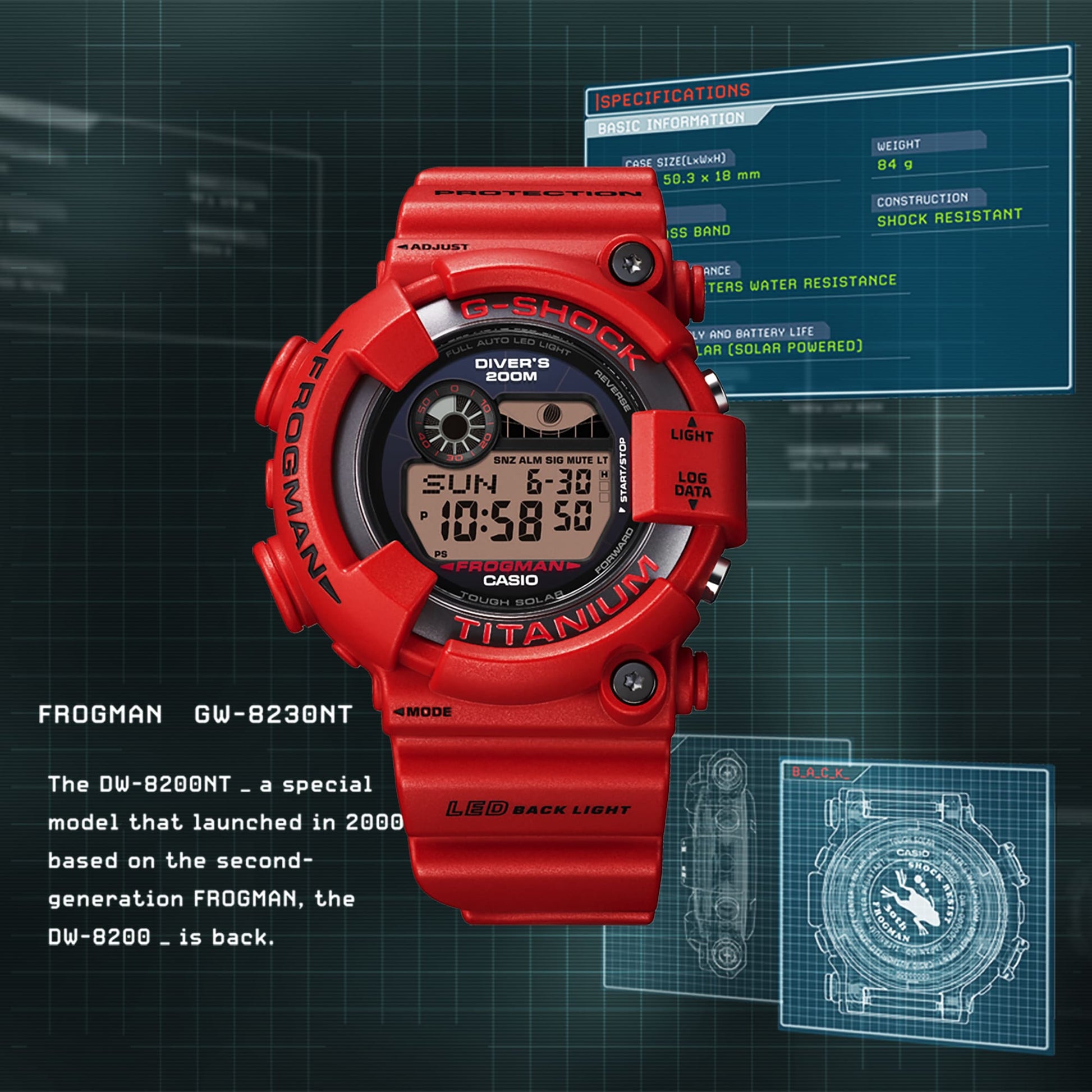 G-Shock Frogman GW-8230NT-4-Orologi-CASIO-Gioielleria Granarelli