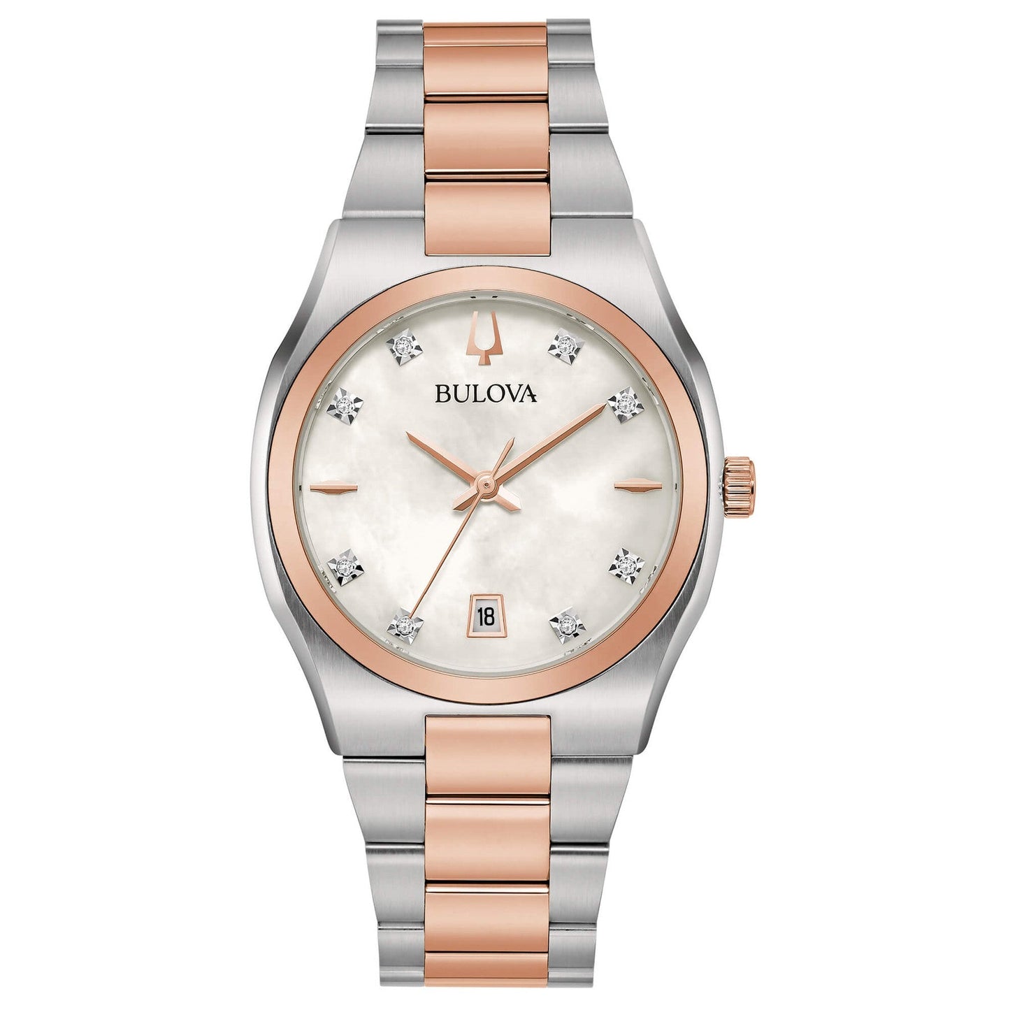 Surveyor Lady Madreperla Diamanti Bicolore-Orologi-BULOVA-Gioielleria Granarelli
